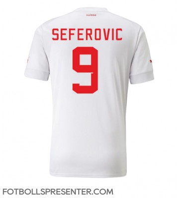 Schweiz Haris Seferovic #9 Borta Matchtröja VM 2022 Kortärmad